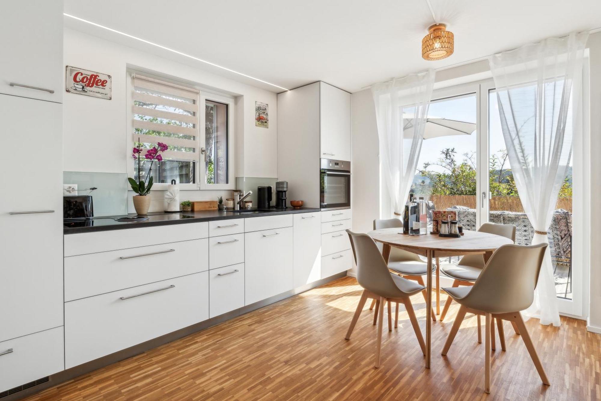 Business I Family Apartment I 1-4 Personen - Aare Blick, Nahe Altstadt I Beamer - 99" Leinwand I Terrassen Lounge Und Parkplatz Brugg  Exteriör bild